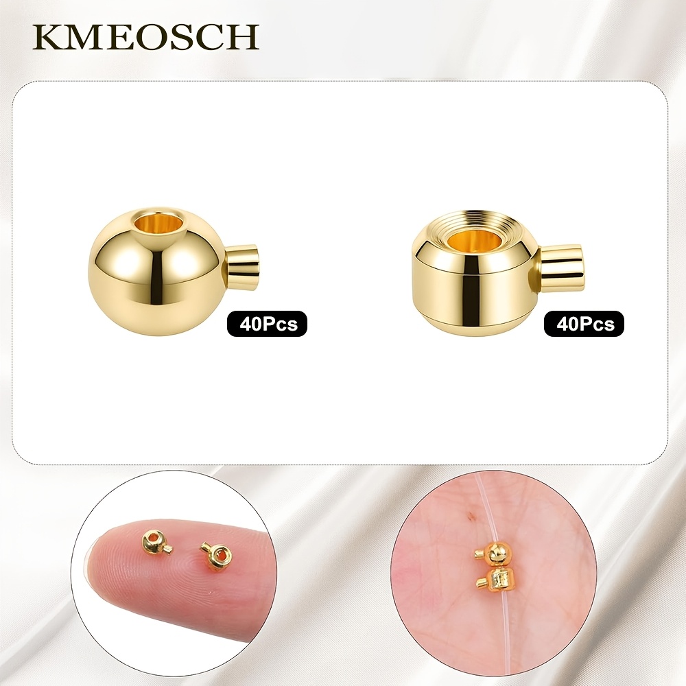 Premium Brass Crimp Beads and Stopper Beads, Jewelry Making